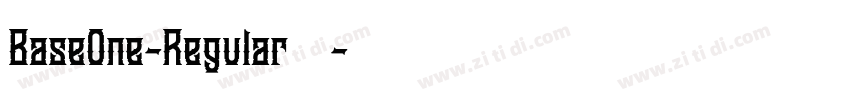 BaseOne-Regular 语言字体转换